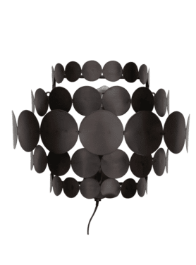 Wandlamp Kaki Metaal Mat Zwart Bolletjes