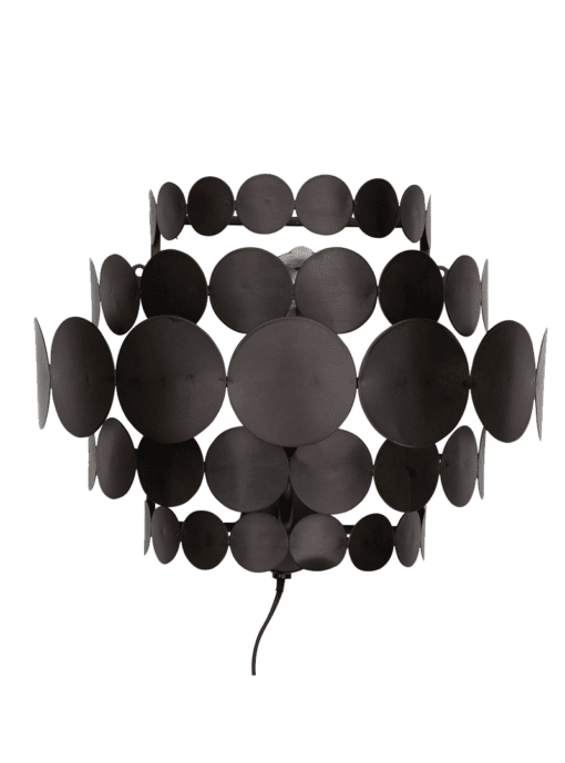 Wandlamp Kaki Metaal Mat Zwart Bolletjes