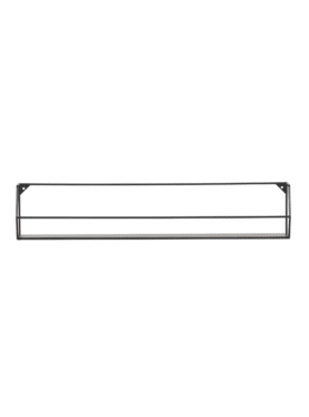 Wandplank Zeta Xl Mat Zwart Metaal Zonder Accessoires
