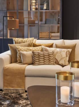 Claudi Gouden Sierkussens En Plaid