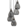 Hanglamp Waterfall Glas Zwart 5 Stuks