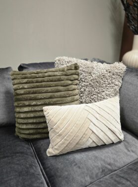 Zachte sierkussens groen en beige