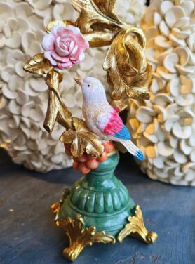 Kandelaar gekleurde vogel met gouden details