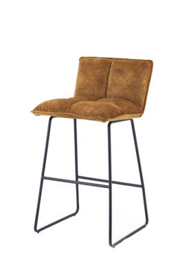 Barkruk Ruby Oker Adore Velvet Metalen Onderkant