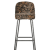 Barkruk Vogue 80cm Fluweel Bouguet Zwart Metaal Onderstel Recht