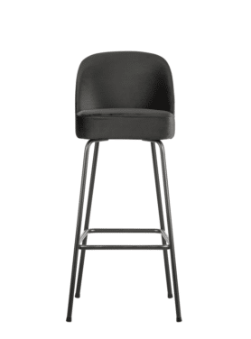 Barkruk Vogue 80cm Fluweel Inkt Metaal Onderstel Recht