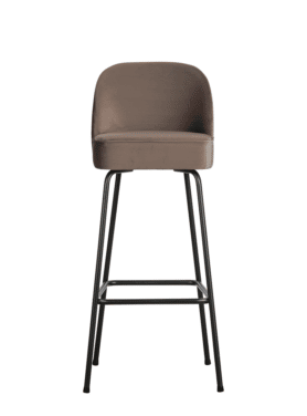 Barkruk Vogue 80cm Fluweel Nougat Metaal Onderstel Recht