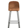 Barkruk Vogue 80cm Leer Cognac Metaal Onderstel Recht