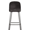 Barkruk Vogue 80cm Leer Zwart Metaal Onderstel Recht