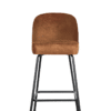 Barkruk Vogue Leer Cognac Metalen Onderstel Kruk