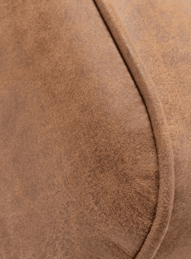 Barkruk Vogue Leer Cognac Metalen Onderstel Kruk Stof