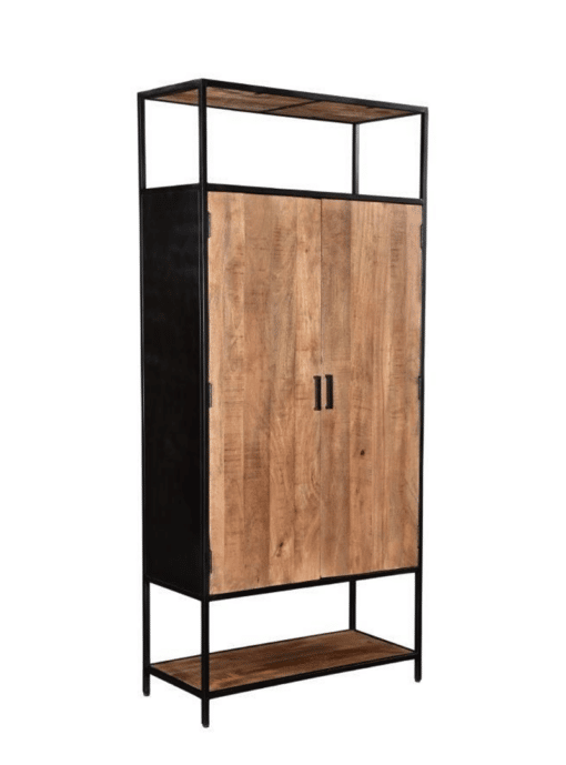 Bergkast Sturdy Half Open Mango Hout 2 Deur