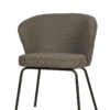 Eetkamerstoel Admit Boucle Nougat Grijs Bruin Metalen Onderstel