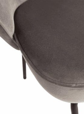 Eetkamerstoel Admit Fluweel Khaki Metaal Onderstel Dichtbij