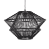 Hanglamp Bamboo Zwart Hout 2 Vormen