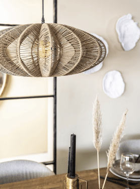 Hanglamp Nimbus Ovaal Lang Ijzer En Touw Gecoat Sfeer