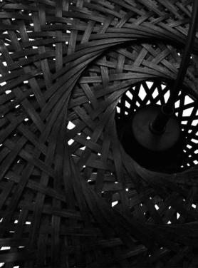 Hanglamp Zwart Construct Bamboo Met Vierkantjes Dichtibj