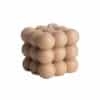 Kaars Cube Vierkant Bollen Taupe