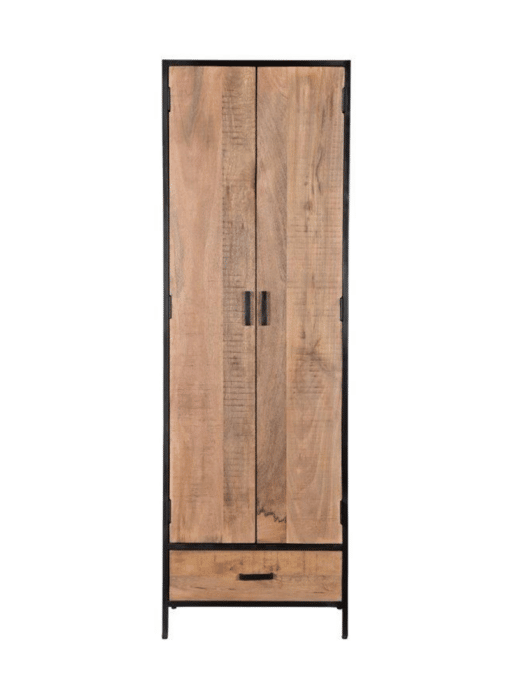 Kast Sturdy Lang Mangohout 2 Deuren En La Bruin Naturel