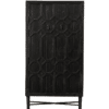 Kast Bequest Zwart Hout Met Ijzer En Patroon