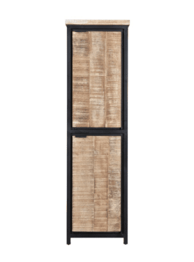 Kast Cod Cabinet Mango Hout 2 Deur Ijzer