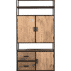 Kast Sturdy Open Vakken Mangohout Lades Bruin