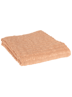 Plaid Waving Blush Gebreid Kleed Deken Roze