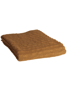 Plaid Waving Fudge Gebreid Kleed Deken Bruin