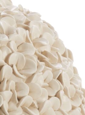 Ronde Vaas Met Bloementjes Wit