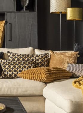 Sierkussen Tobacco Brown Vierkant Fluffy