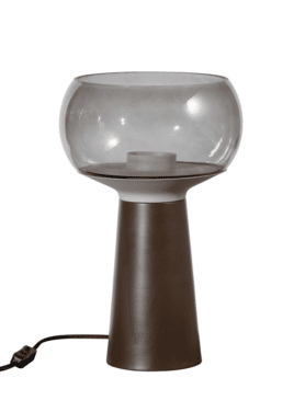 Tafellamp Mushroom Coffee Glas Met Bruine Onderkant Stekker