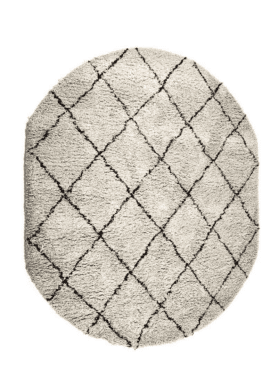 Vloerkleed Carpet Rox Ovaal Polyester Ruiten