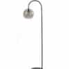 Vloerlamp Zwart Metaal Smoke Glas Rond