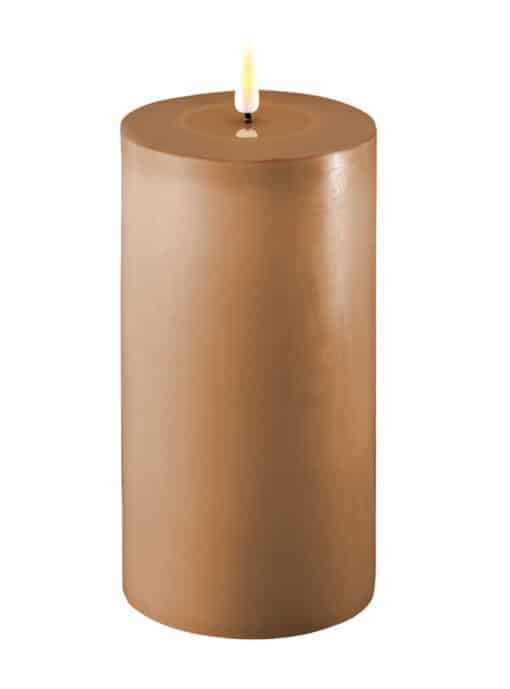 Led Kaars Caramel Bruin 10 X 20 Cm