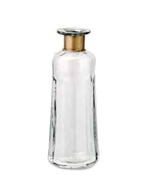 Decoratie Gehamerde Fles Transparant Goud Glas 2