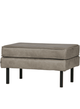 Hocker Rodeo Elephant Skin Zwarte Poten Leer