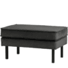 Hocker Rodeo Velvet Antraciet Zwarte Poten