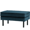 Hocker Rodeo Velvet Blue Zwarte Poten