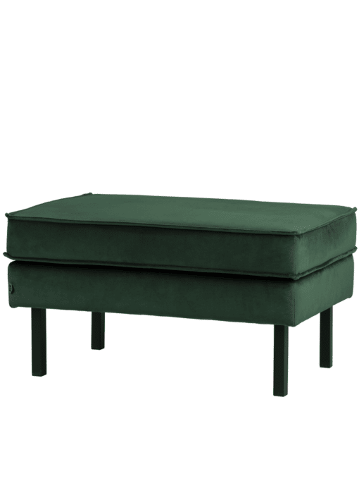 Hocker Rodeo Velvet Green Forest Zwarte Poten