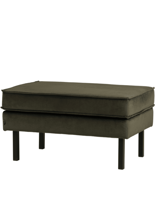 Hocker Rodeo Velvet Green Hunter Zwarte Poten