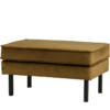 Hocker Rodeo Velvet Honing Geel Zwarte Poten