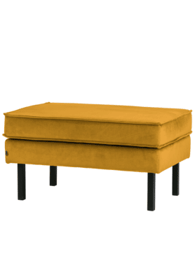 Hocker Rodeo Velvet Oker Zwarte Poten