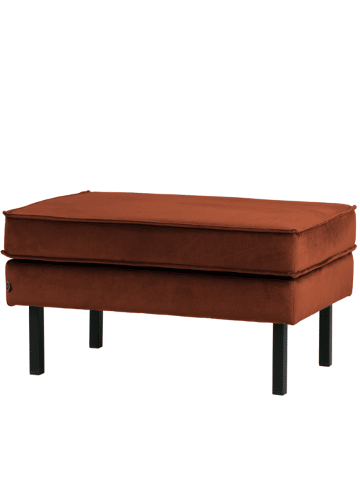 Hocker Rodeo Velvet Roest Zwarte Poten