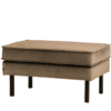 Hocker Rodeo Velvet Taupe Zwarte Poten