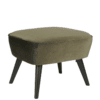 Hocker Sara Warm Groen Op Poten Zwart