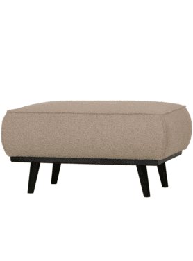 Hocker Statement Boucle Zwart Onderstel Beige