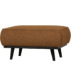 Hocker Statement Boucle Zwart Onderstel Butter