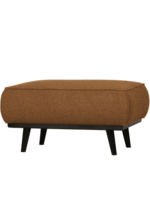 Hocker Statement Boucle Zwart Onderstel Butter