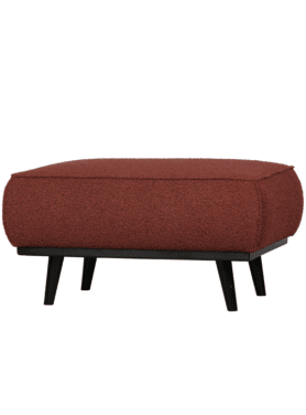 Hocker Statement Boucle Zwart Onderstel Chestnut