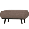 Hocker Statement Boucle Zwart Onderstel Nougat